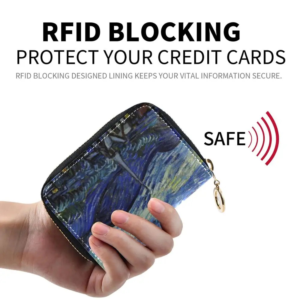 Чехол для карт Van Gogh из искусственной кожи с масляной росписью 9 бит визитница