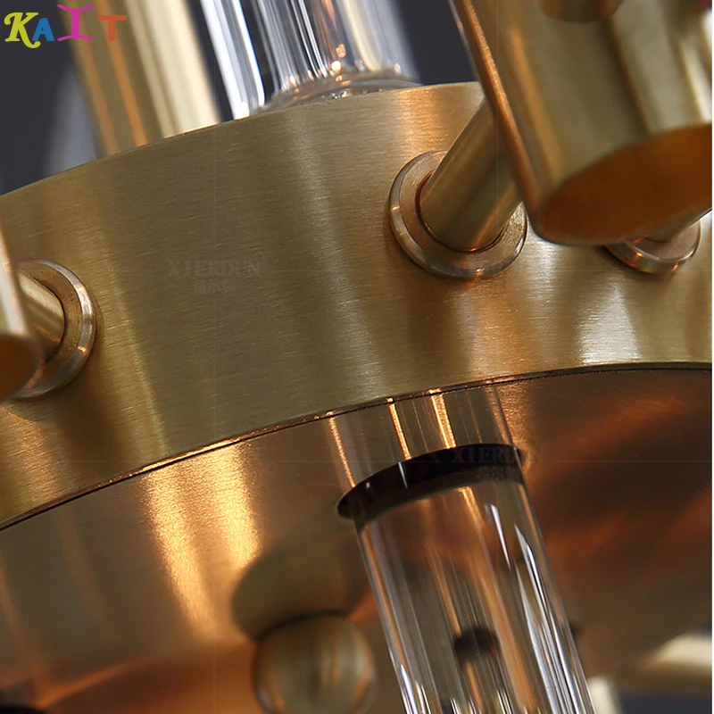 

Home KAIT Modern LED copper Gold Chandelier Lighting for Foyer Stair Staircase