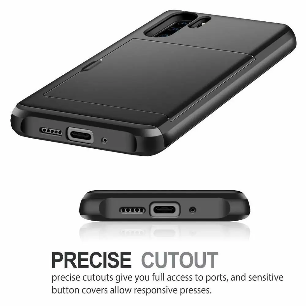 Чехол для телефона Huawei P30 Pro с карманом для карт и двухслойным покрытием P30PRO на.