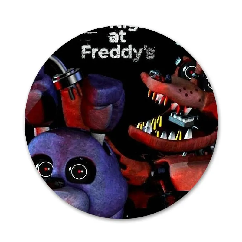 Забавные значки 58 мм Sfm Fnaf АНИМАТРОНИКА металлические для детской одежды - купить
