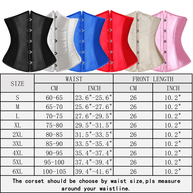 

Underbust Corsets Women Body Shaper Tummy Waist Cincher Sexy Lace Up Corset Waist Trainer Bustier Shaperwear Top Plus Size 6XL