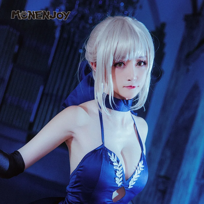 Monenjoy Fate Grand Order Altria Pendragon Alter Cosplay Wig FGO Black Saber Dark King of Рыцари Cos Hair|Игровые костюмы| |