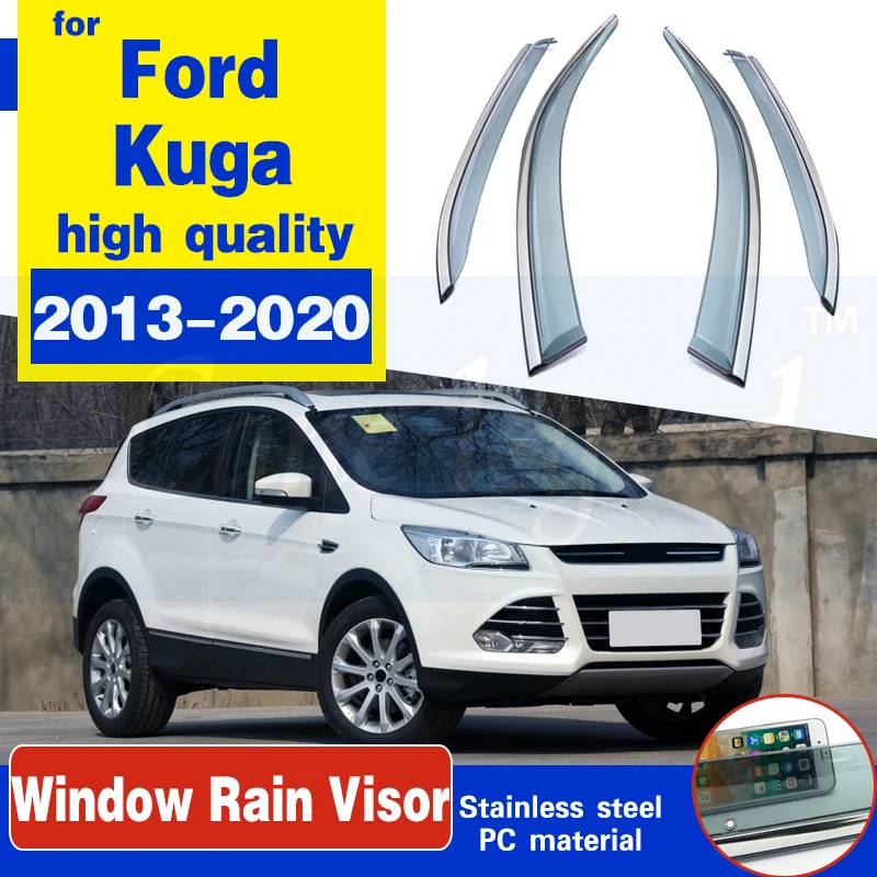 

Козырек для окна для Ford KUGA 2013-2020, автомобильный дождевик, дефлекторы, навес, отделка, крышка, внешние аксессуары для стайлинга автомобиля