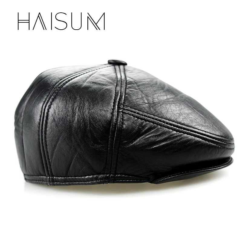 Хайсум круто! Мужская шапка высокого качества из искусственной кожи модная