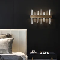 modern luxurious led wall lamp plate drawing gold metal led wall scones bedroom lustre k9 crystal lighting indoor lamp fixtures
