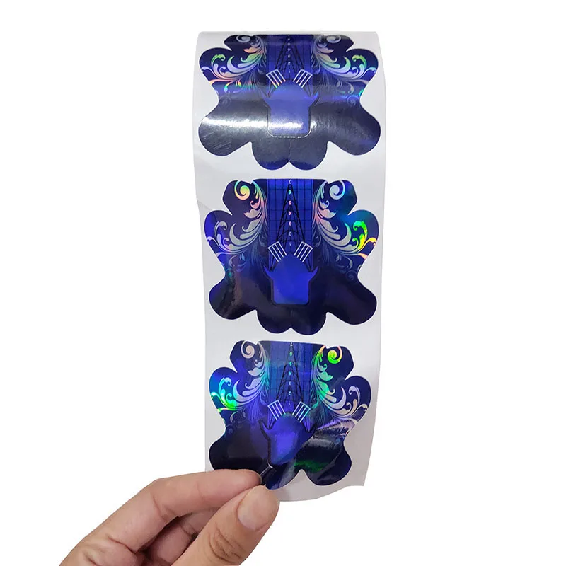 500Pcs/roll Laser Nail Form Gel Nail Art Tip Extension Guide Tools for Salon Nail Form JT180