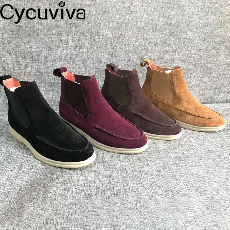 Популярные черные детские замшевые модельные повседневные ботинки с круглым