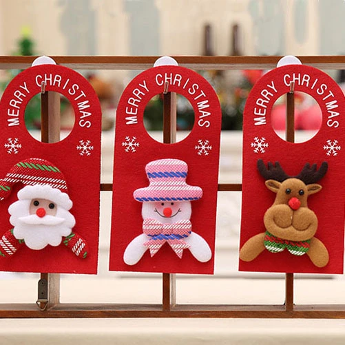 1 шт. красный Санта-Клаус Рождественская мультяшная дверная вешалка 22 5*11 см новый