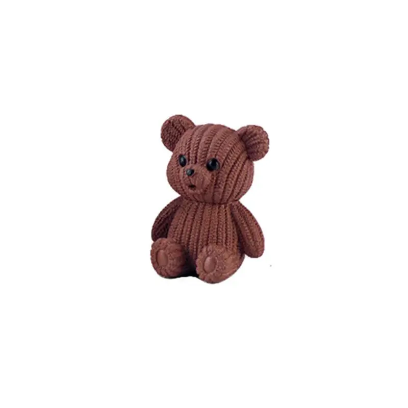 

1PC Popular Party Home Decoration Accessories Cute Plastic Tedy Bear Miniature Fairy Easter Animal Garden Figurines Home Decor