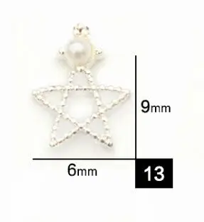 1249-13 5 шт./лот, японские полые заклепки, стразы, металлическая рамка, сделай сам, украшения для ногтей, украшения для маникюра, 3D сплав, украшения для ногтей - Цвет: 1249-13