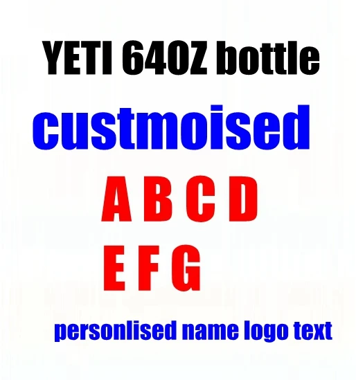 

64oz YT bottle cusmoised name logo text