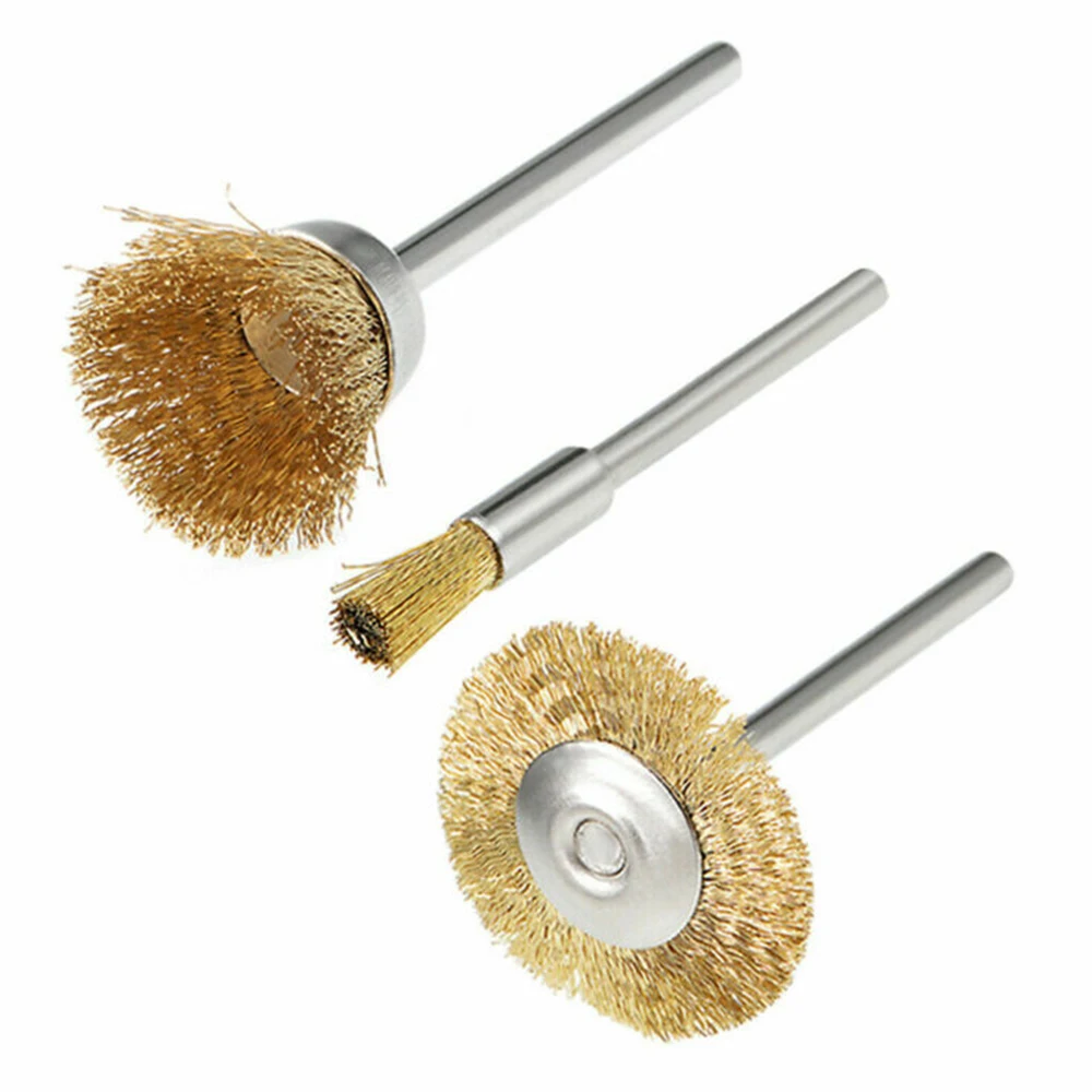 

45pcs/set Wheel Stroke Cup Wire Brass Wheels Polishing Mix Brush Rotary Tools