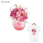 Термонаклейки с цветами, термонаклейки для одежды