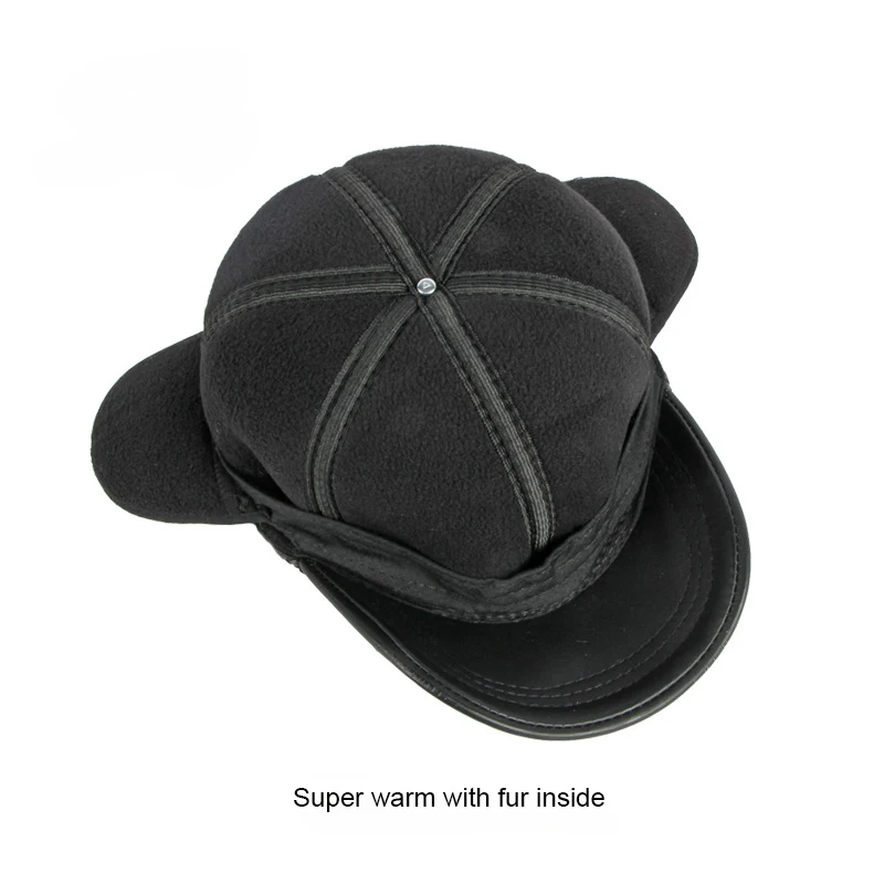 2021 Wool Winter Warm Baseball Hats With Ears Men's Caps Adjustable Bonnet Lacoste gorros Invierno Mujer Cowboy Cap | Аксессуары для