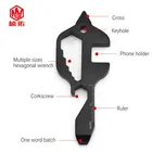 Многофункциональный инструмент для повседневного использования на открытом воздухе, инструмент из нержавеющей стали в форме рыбы, карта для инструмента