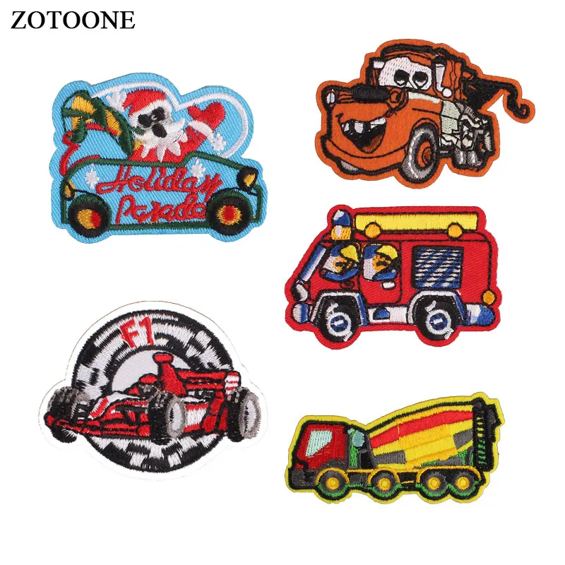 ZOTOONE с изображением мультяшного автомобиля патчи для одежды Бесплатная доставка