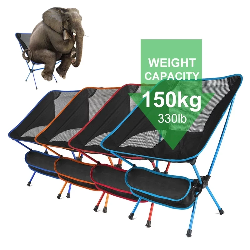 

Outdoor Camping Portable Folding Chair Maximum Load Of 150kg Ultralight Travel Fishing Chairs Picnic Home Beach Seat Tools