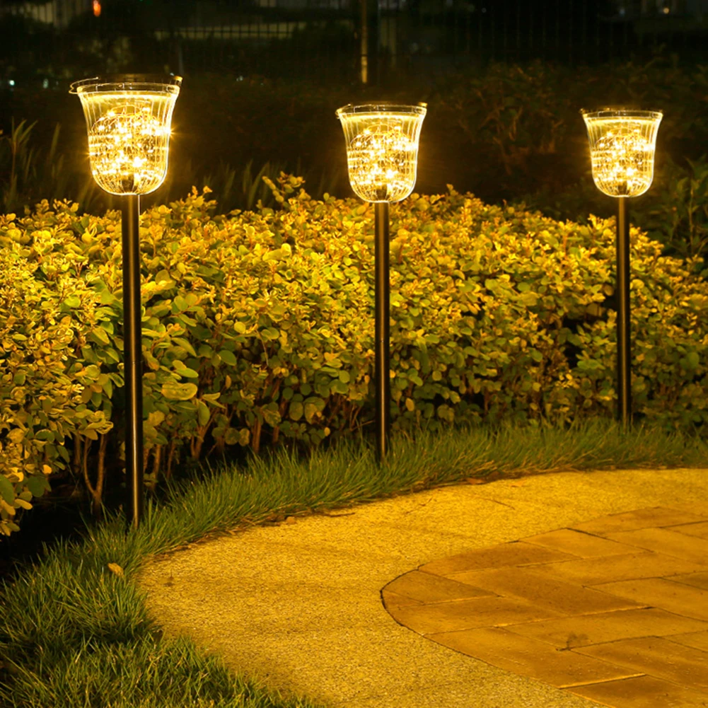 LED Solar Light Torch Light Outdoor Waterproof Lawn Stake Lamp Garden Decoration Landscape Lighting Night Garden Decor
