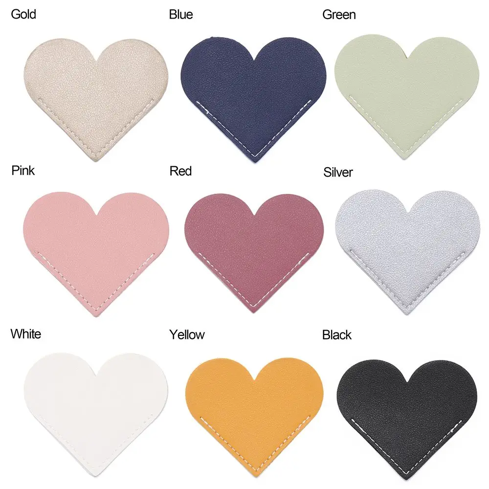 Love Heart Leather Bookmark Heart-Shaped Book Page Clip Corner Protective Cover | Канцтовары для офиса и дома