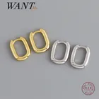 WANTME натуральная 925 стерлингового серебра минималистский в богемном стиле, в готическом стиле, серьги-гвоздики для модных женщин подростков вечерние ко дню рождения, ювелирное изделие, подарок