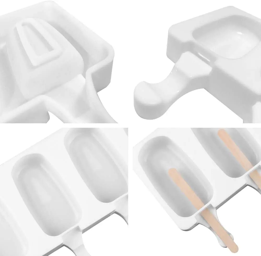

4/8 Cell Magnum Silicone Mold Silicone Ice Cream Mold Popsicle Molds DIY Ice Cream Mould Ice Pop Maker Mould with Sticks
