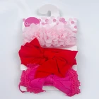 3 шт.компл. детские повязки на голову в горошек