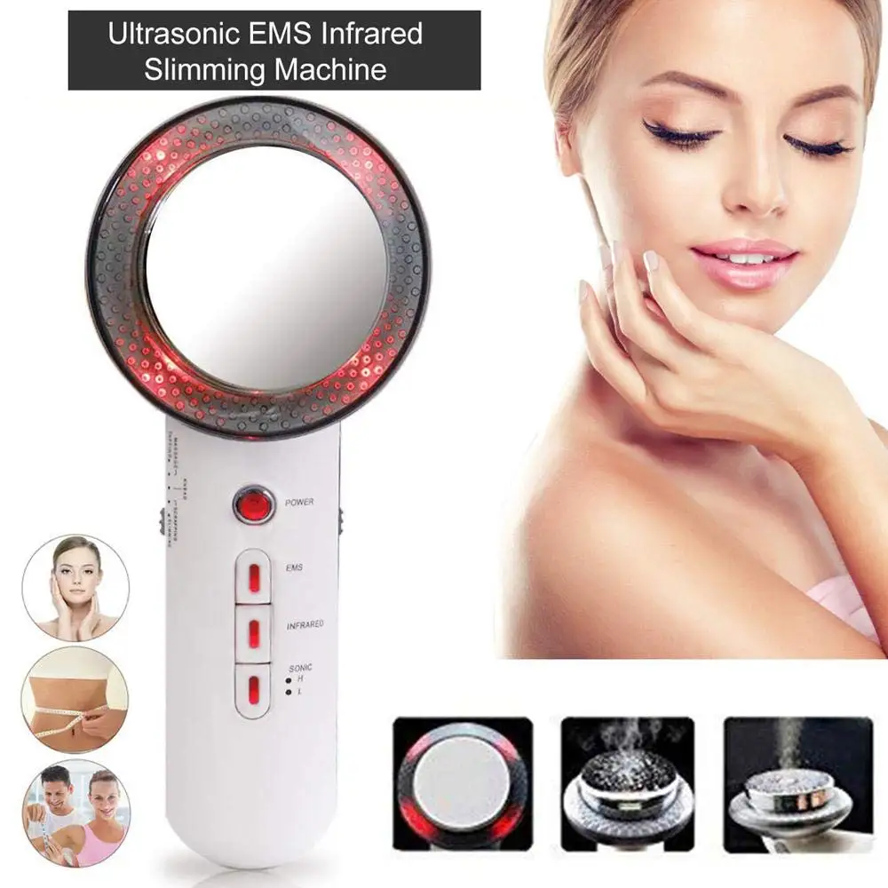 

5 in 1 Face Lifting EMS Infrared Ultrasonic Body Slimming Massager Lipo Fat Burner Weight Loss Galvanic Therapy Slim Machine