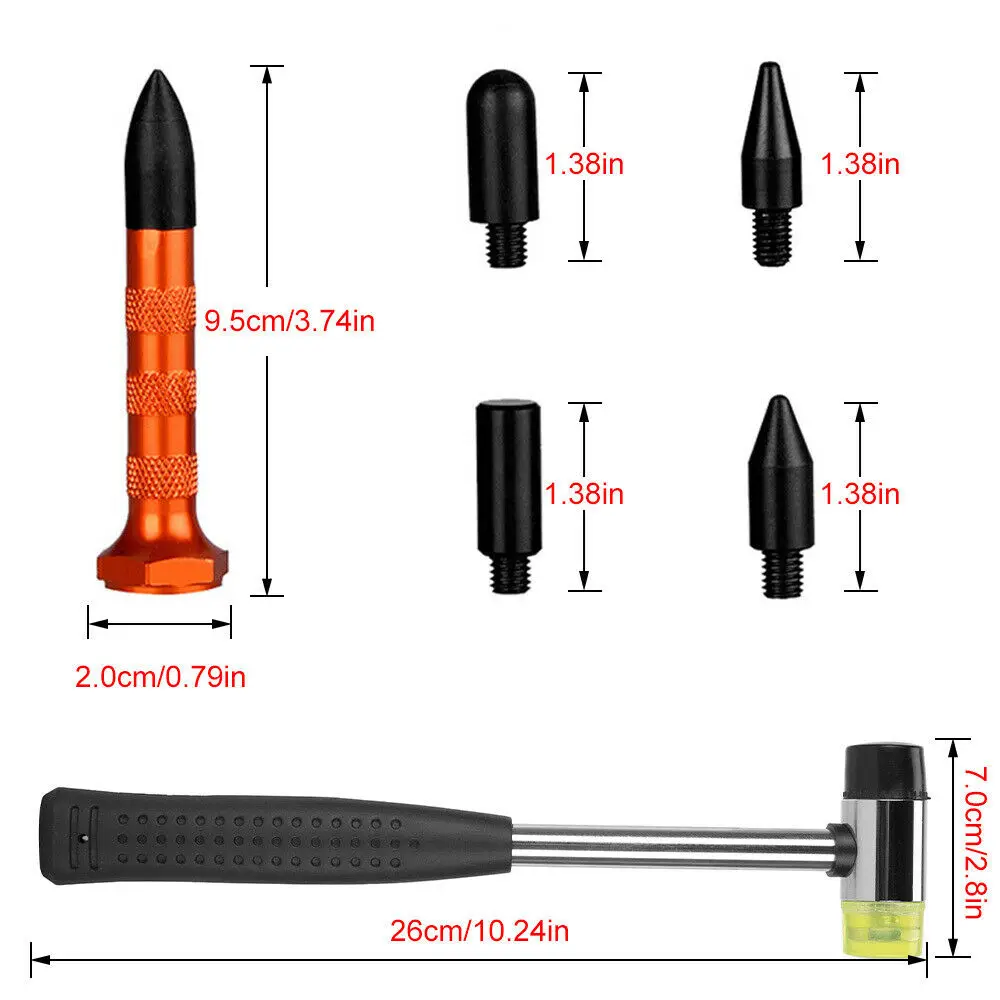 melhor 48 Pçs Paintless Dent Extrator Levantador Remoção De Granizo Carro Placa Ferramentas De Reparo Pistola Cola