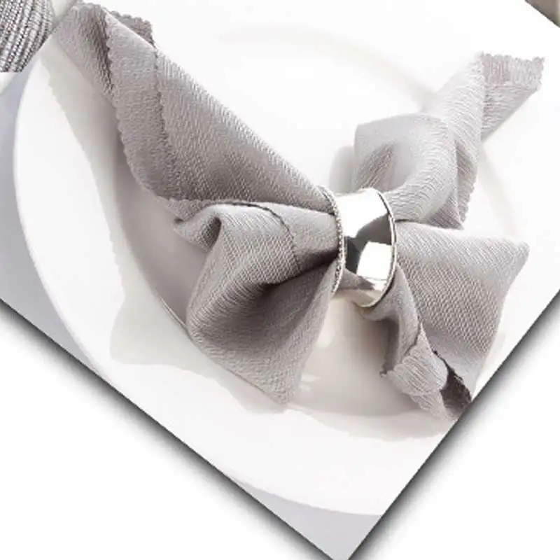 

4pcs Stainless Steel Napkin Rings for Dinners Parties Weddings Hotel Supplies Diameter 4.5cm DSD666