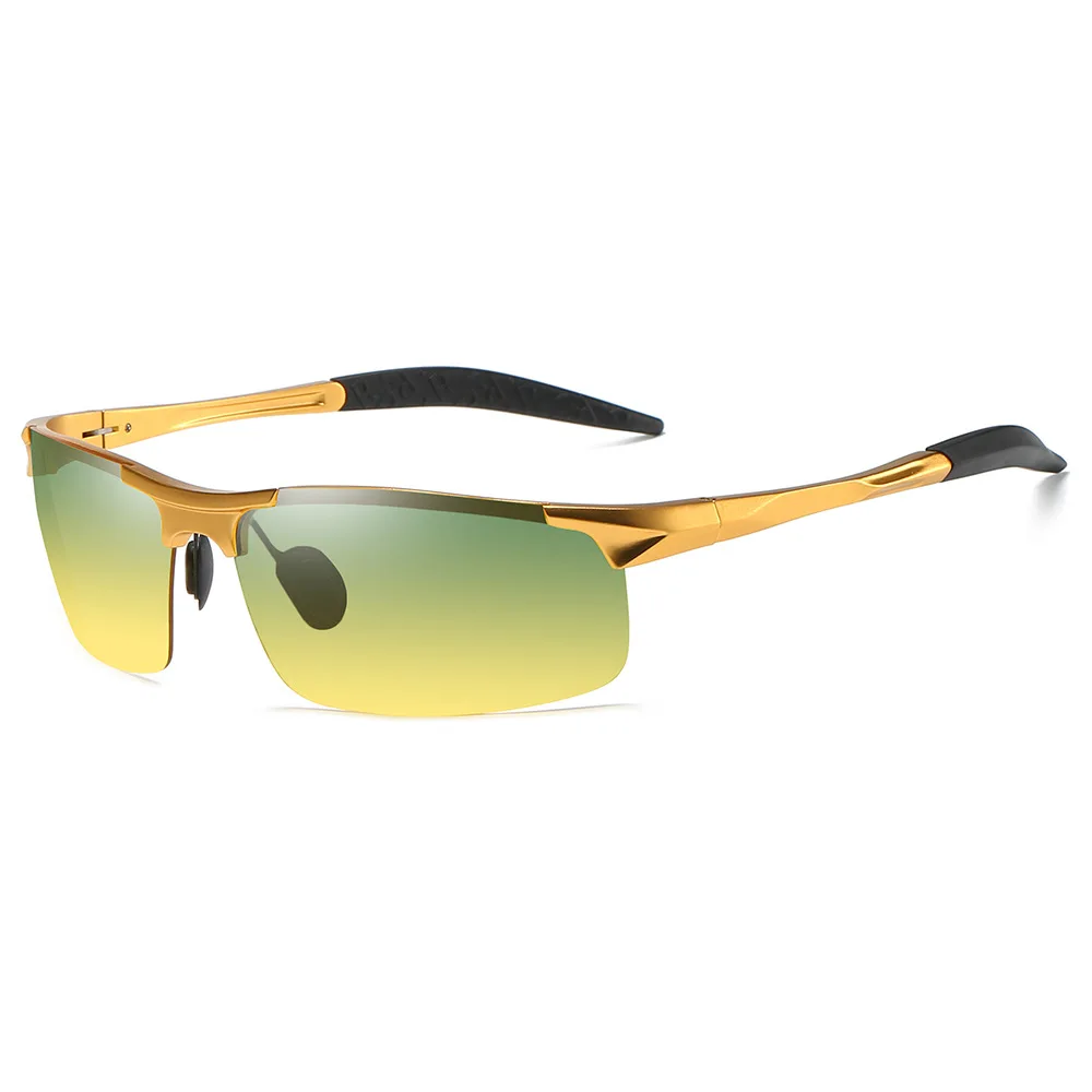 Мужские алюминиевые спортивные очки для вождения дневного и ночного видения