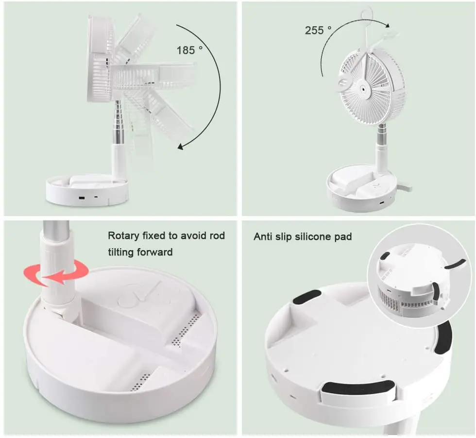 Портативный Настольный вентилятор IKVVT со светодиодсветодиодный подсветкой