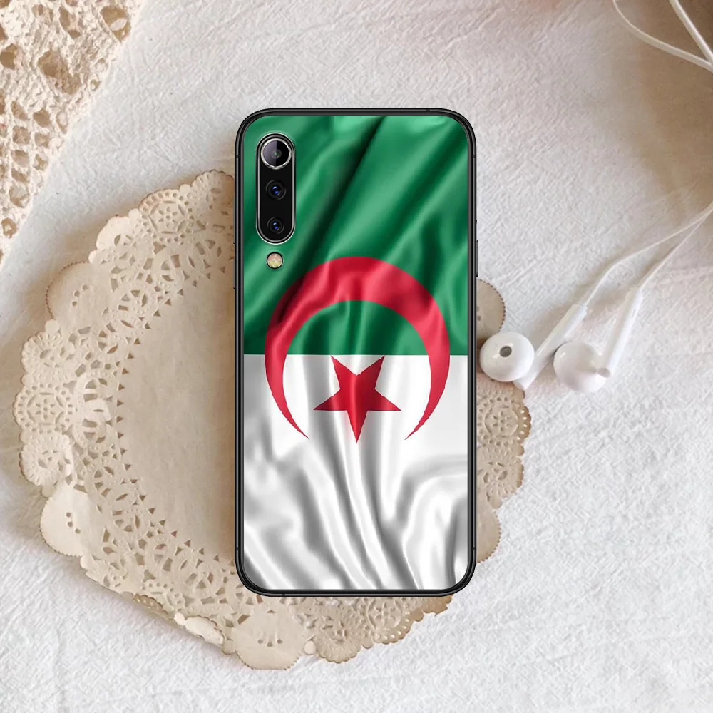 

Algeria Flag Phone case For Xiaomi Mi note 10 A3 9 MAX 3 A2 8 9 Lite Pro ultra black Waterproof Tpu Cover Trend Coque Fashion