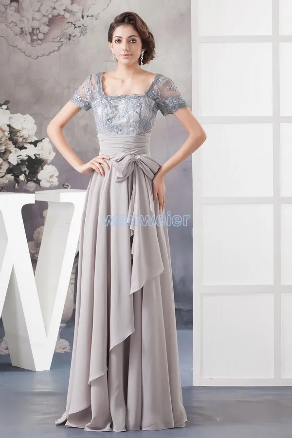 

free shipping 2018 new design hot custom beading chiffon evening gown cap short sleeve plus size mother of the bride dresses