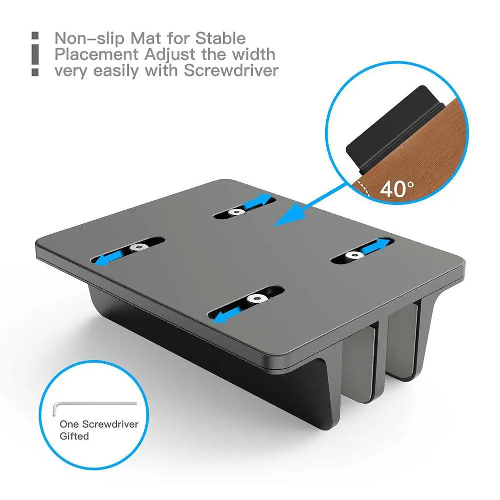 

Vertical Laptop Stand Computer Desktop Display Holder Storage Shelves Stand Base for Home Office Laptop Stand