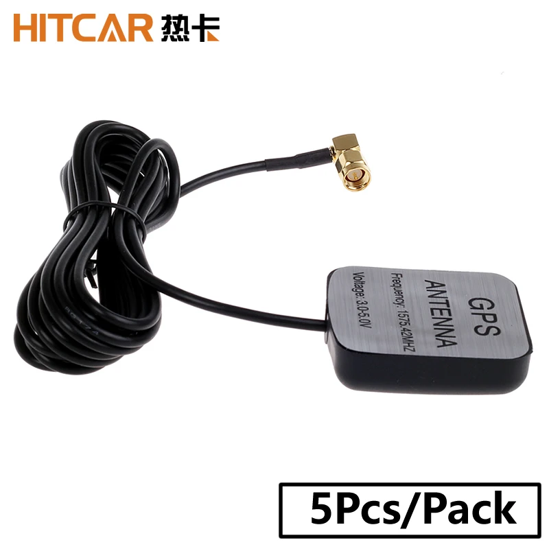 

Right Angle SMA Male Plug GPS Active Antenna Aerial Connector Cable for Car Dash DVD Head Unit Stereos 5Pcs/Pack