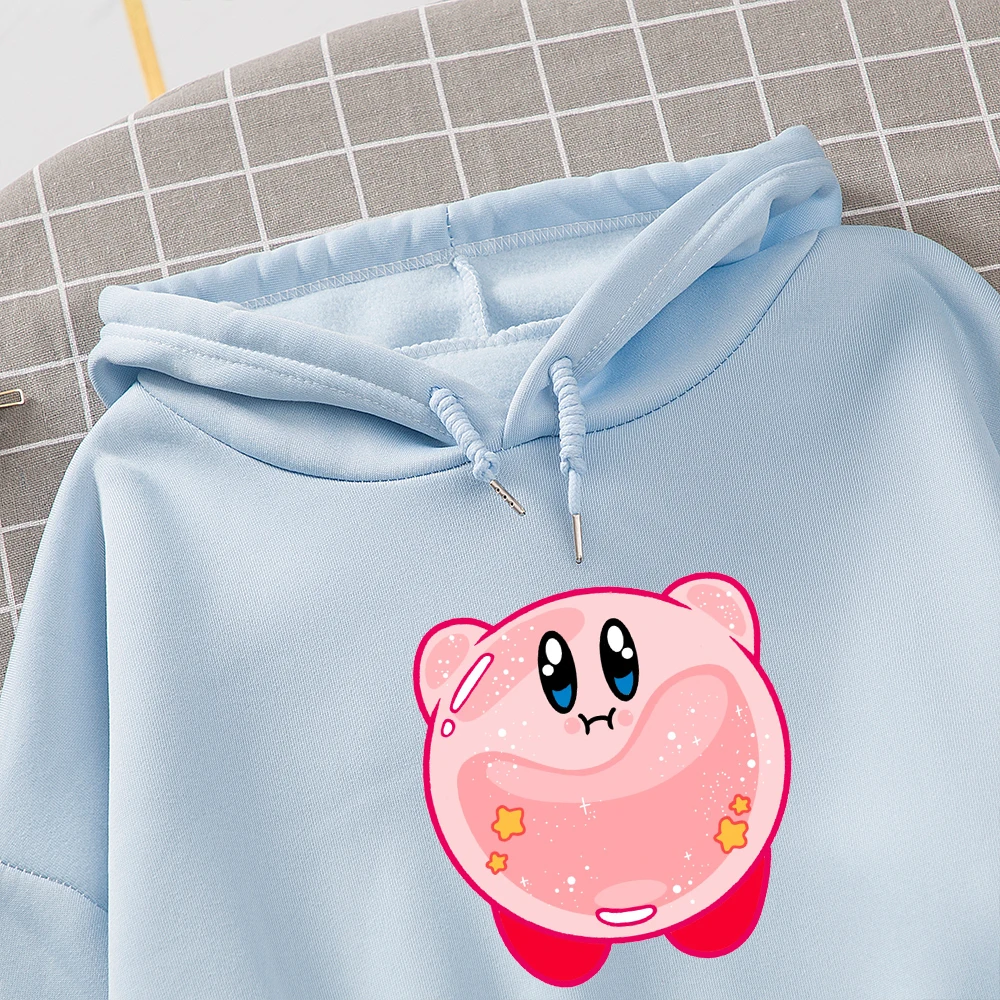 Cute Gothic Hoodies Oversized Print Kangaroo Pocket Vintage Winter Sweetshirt Sweatshirts Thick Fleece Hoodies Women Sweatshirt