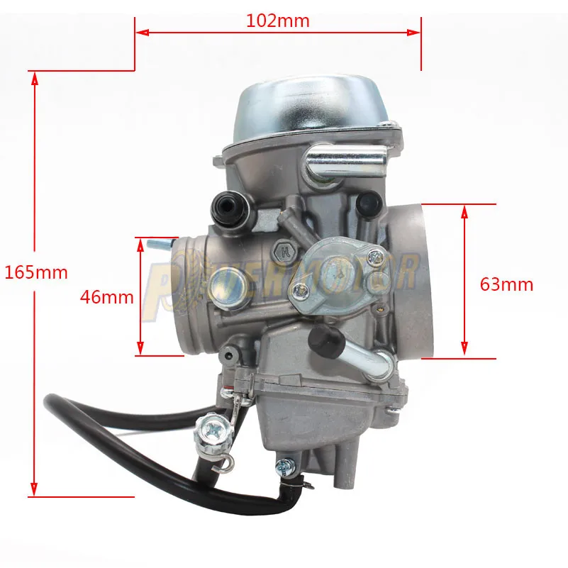 Корпус карбюратора для мотоцикла Pd42J 42 мм вакуумный Yamaha Гризли 600 660 YFM600 &amp Raptor ATV UTV