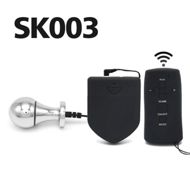 Беспроводной удаленный хост Электрический шок металлическая Анальная пробка