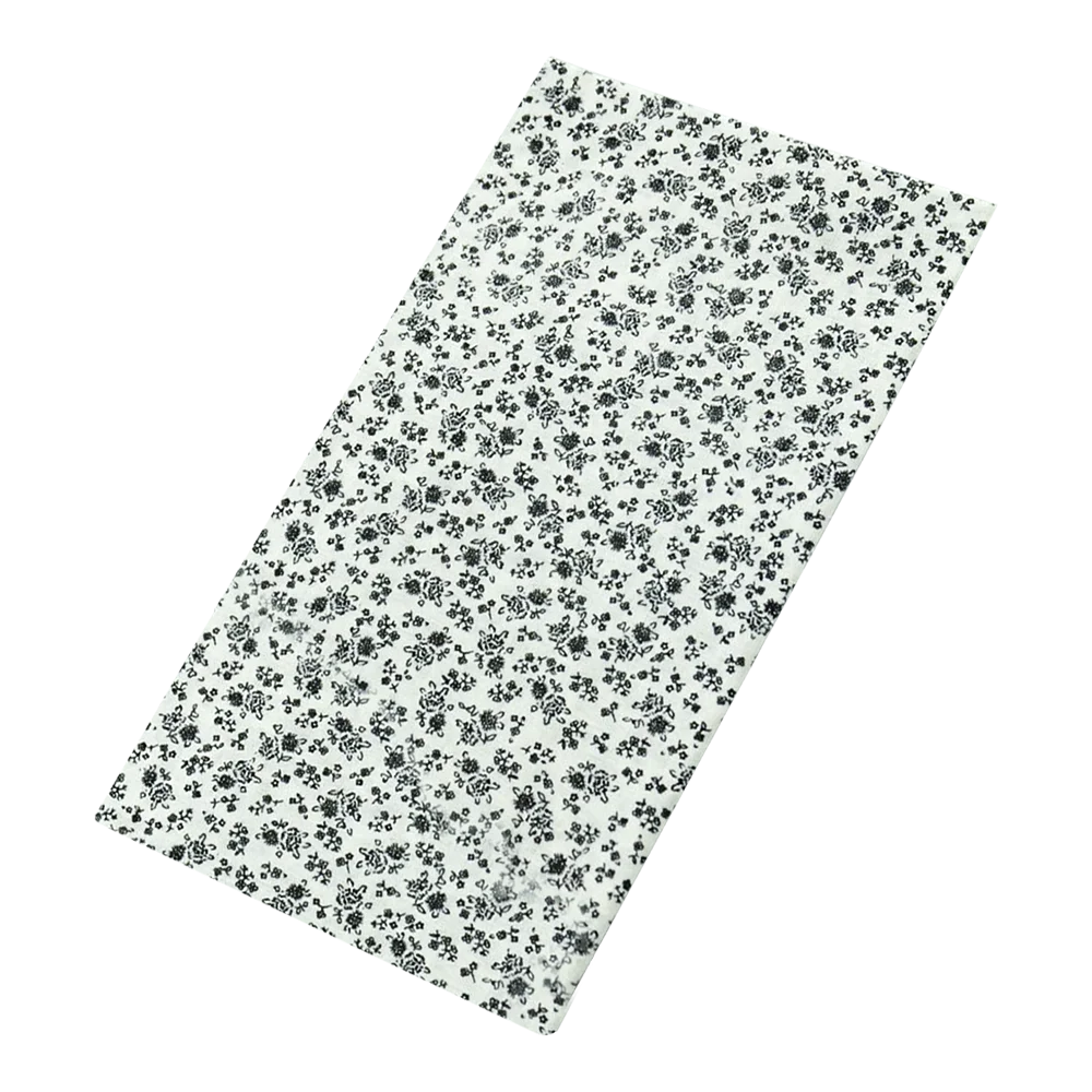 Cotton Fabric 2016 Small Black Flower Printed Sewing Pre-cut Fat Quarter Lovely Designs Tissue Crafts Dolls FabricCM Patchwork | Дом и сад