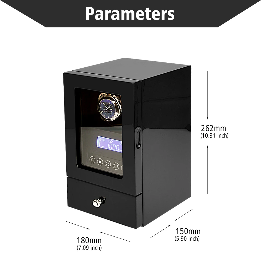 Чехол для хранения деревянных коробок с одним наматывателем часов покрытием