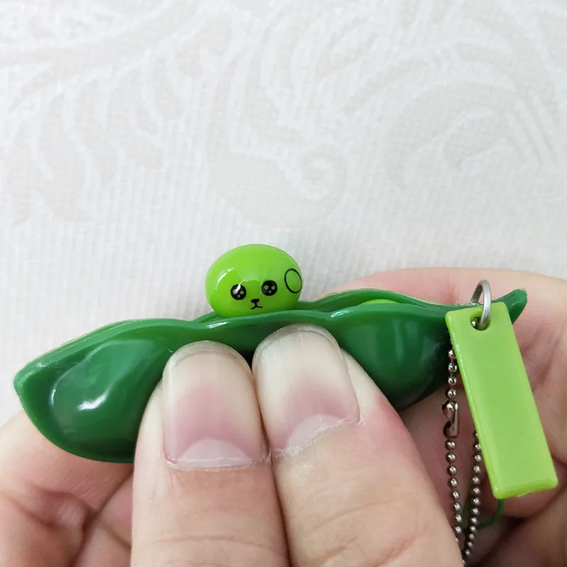 Сжимаемая бесконечная эдамамовая игрушка в виде горошка брелок украшение снятие