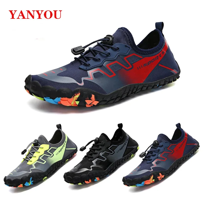 

2021 Unisex Sneakers Water Shoes Men Barefoot Outdoor Beach Sandals Upstream Aqua Shoes Quick Dry River Sea Diving Swimming