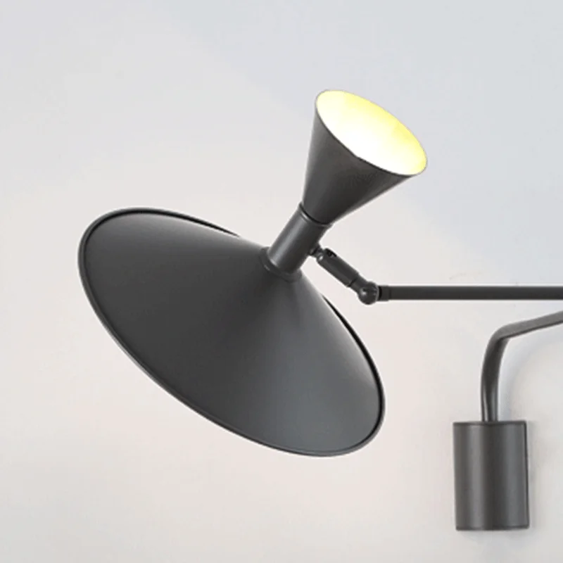 Indoor Bedroom Living Room Home Decor Swing Arm Wall Lamp Plug in With Switch Sconces Bedside Industrial Mounted Lighting | Лампы и