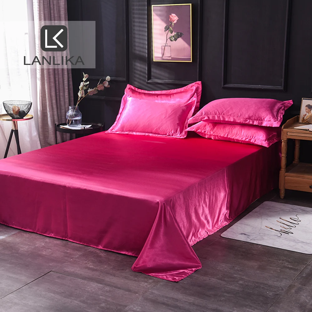 Lanlika 1 шт. сплошной цвет розовый красный плоский лист двойной королевы