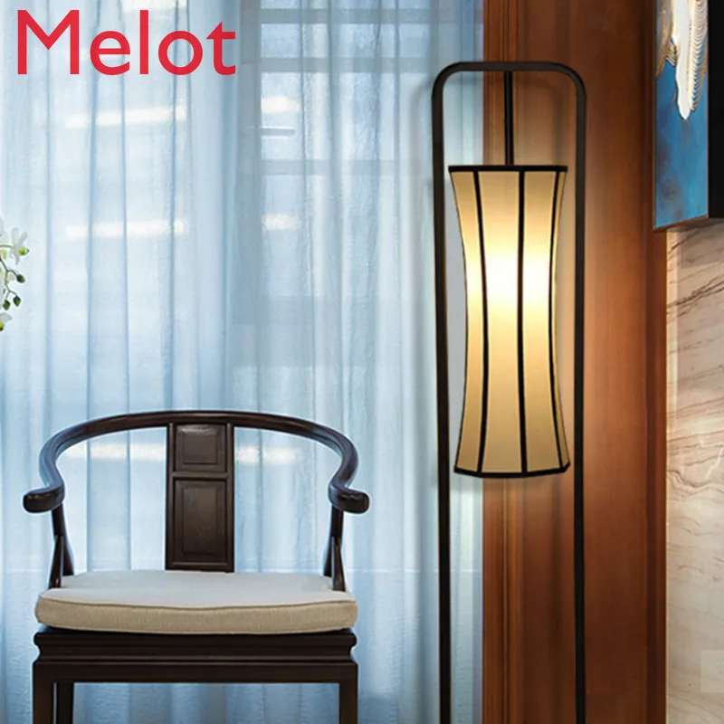 

New Chinese Style Floor Lamp Vertical Home Classical Chinese Style Living Room Retro Zen Study Bedside Antique Table Lamp