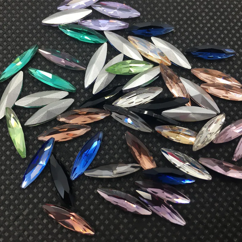 4x15mm Navette Glass Fancy Stone Horse Eye Bling Crystal For Jewelry Making Garment Use | Украшения и аксессуары