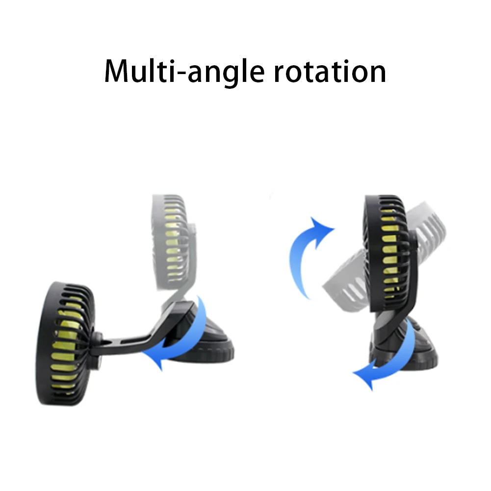 

Headrest Design 360 Degree All-Round Adjustable Car Auto Air Cooling Dual Head Fan W/5 blades Car Auto Cooler Air Fan Car Fan