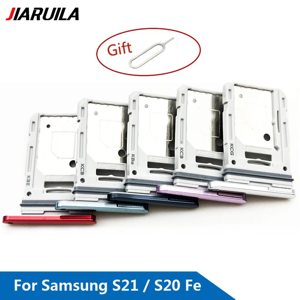 

For Samsung Galaxy S20 Fe S21 Double SIM Dual SIM Metal Plastic Nano Sim Card Tray Micro SD Slot Holde