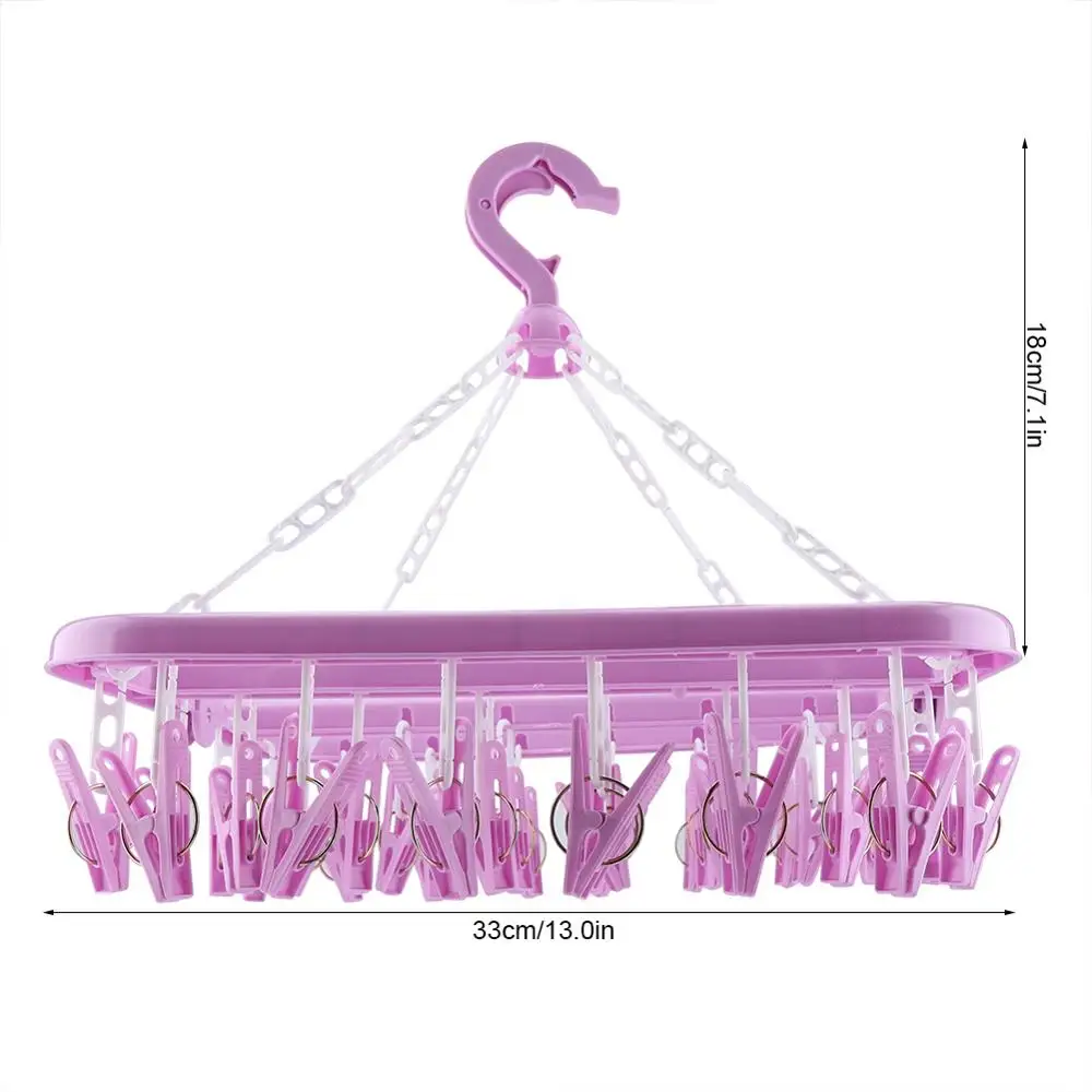 Многофункциональная Пластиковая Складная вешалка для одежды с 32 зажимами