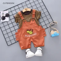 new baby boy clothes sets toddler cartoon striped t shirt beb pants outfits suit for toddler outfits tracksuit